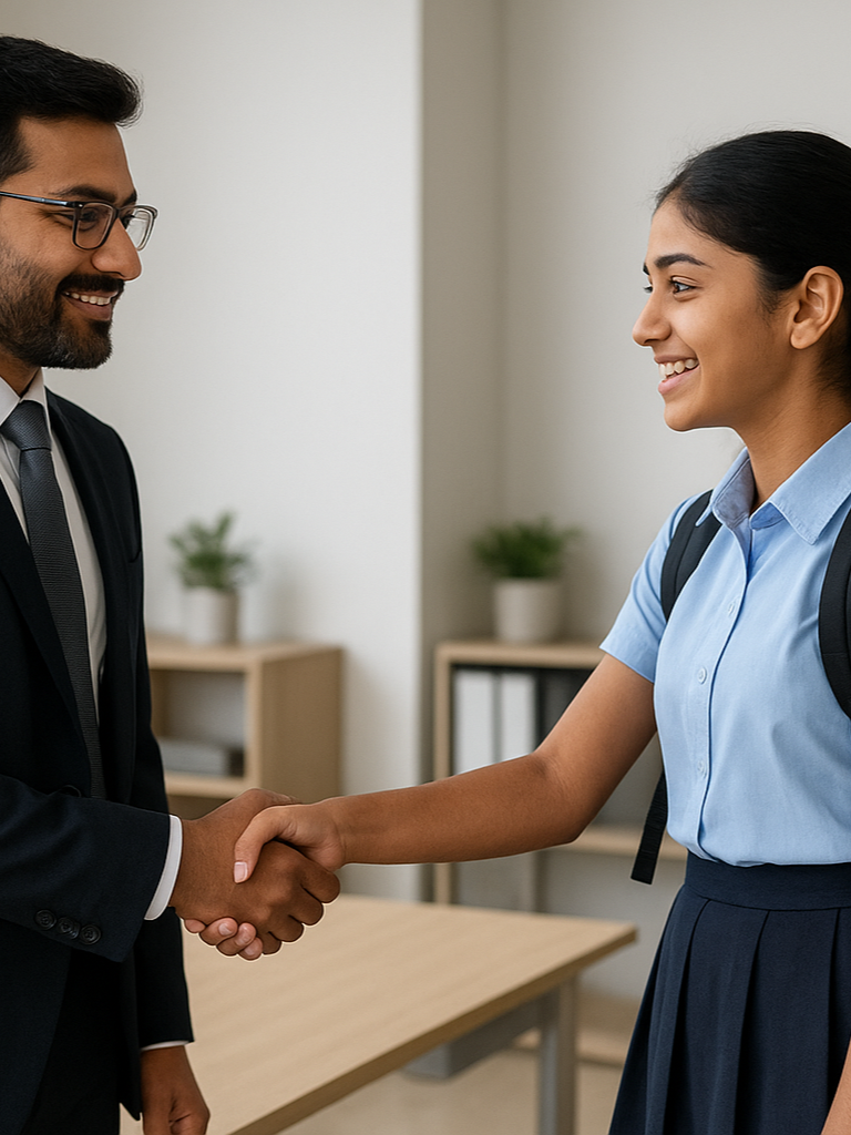 Student studying online
